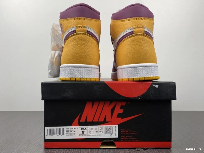 Rep Onekick Jordan 1 High OG Air 555088-706 Brotherhood 0713